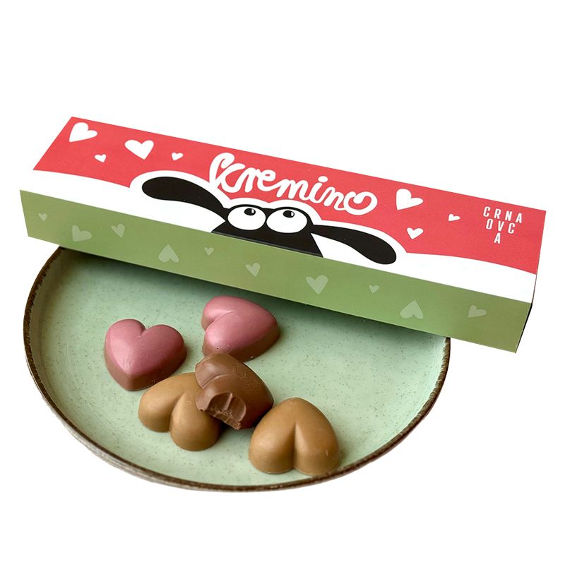 Kremino čokoladna srca<br>70g