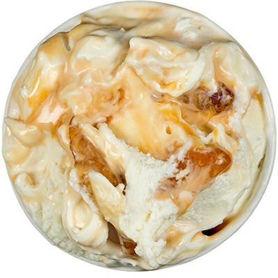 White chocolate with caramel